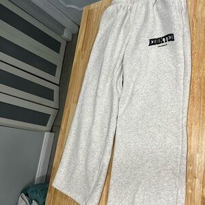 Edikted Light Gray Wide Leg Pants